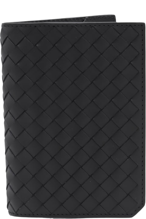 Bottega Veneta إكسسوارات لـ القسم الرجالي Bottega Veneta Black Leather Wallet