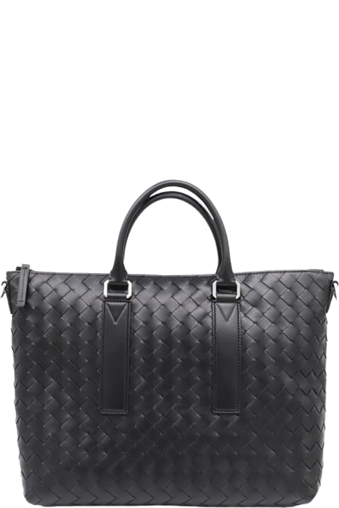 Bottega Veneta Bags for Men Bottega Veneta Black Leather Crossbody Bag
