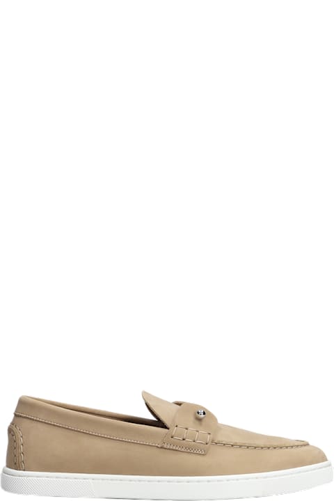 Christian Louboutin أحذية لـ السيدات Christian Louboutin Chambeliboat Loafers In Beige Leather
