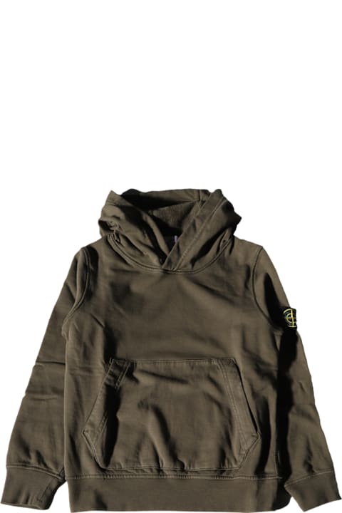 آخر صيحات الموضة من أولاد Stone Island Dark Green Cotton Sweatshirt