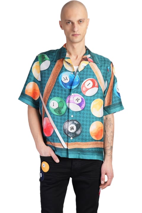 Shirts for Men AMIRI Shirt In Green Silk