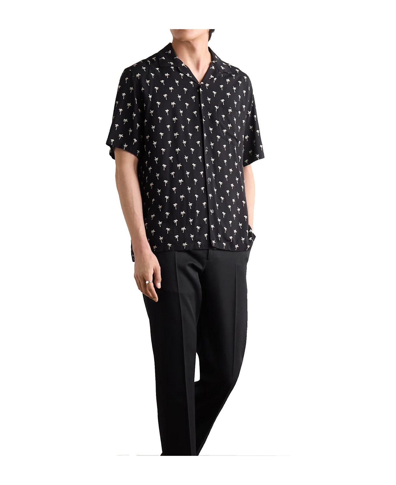 Celine Céline Hawaiian Shirt - Black