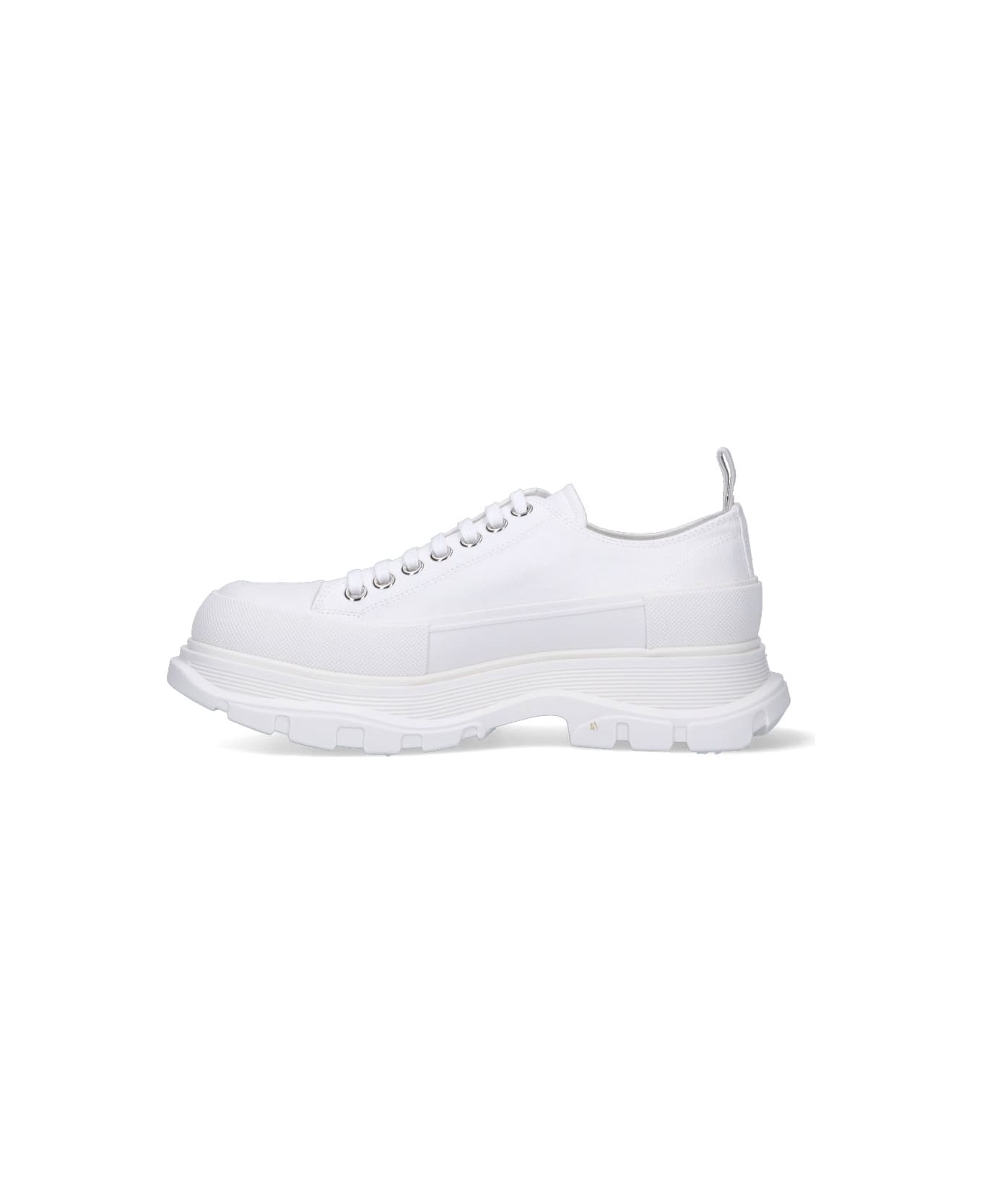Alexander McQueen Lace Up Tread Slick - White