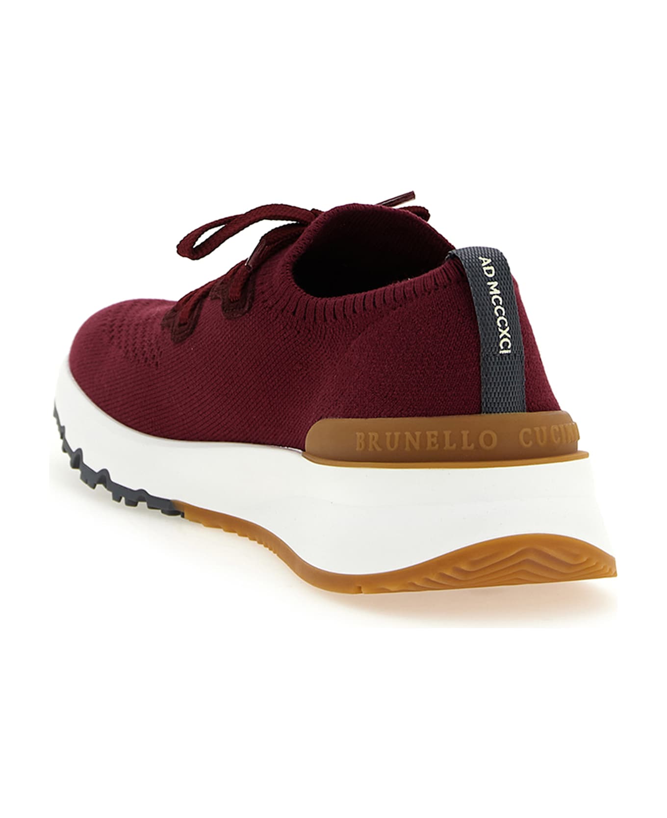 Brunello Cucinelli Knitted Sneakers - Bordeaux
