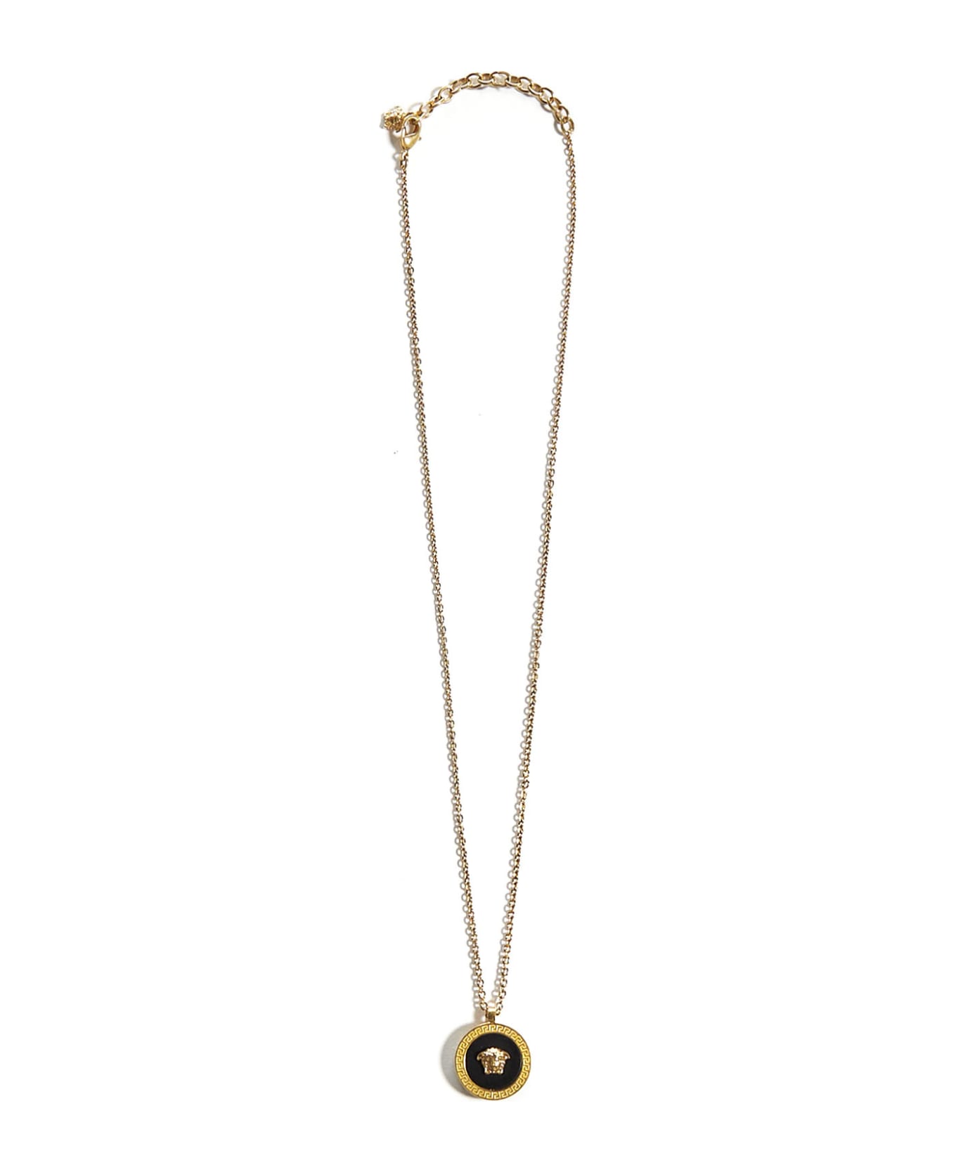 Versace Gold Medusa Necklace - Black