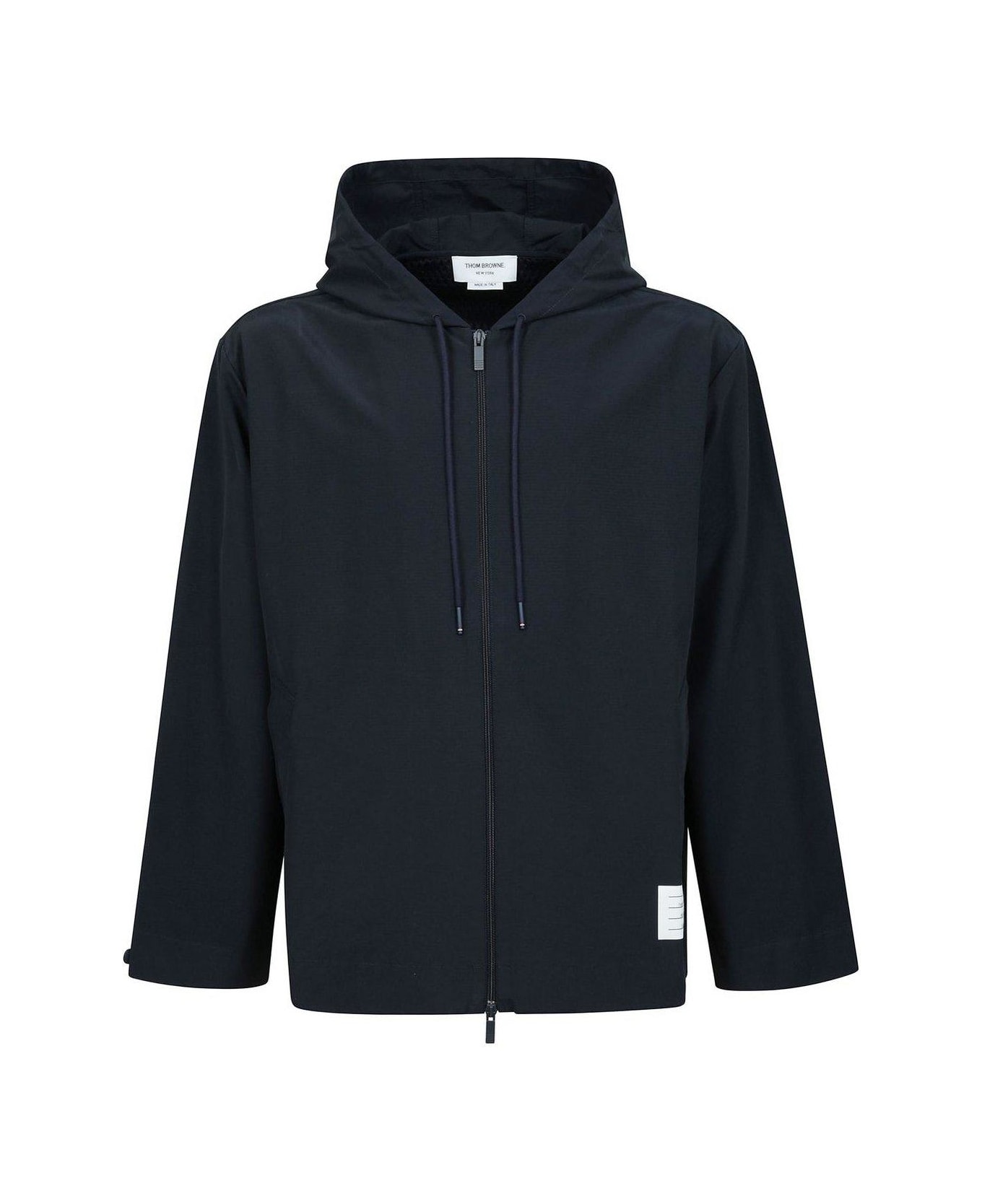 Thom Browne Drawstring Hooded Jacket - Blu