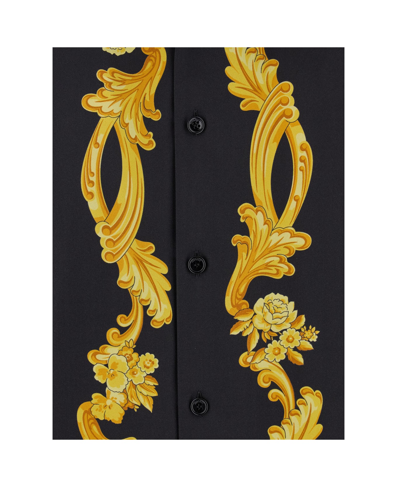 Versace Black Silk Shirt - Black