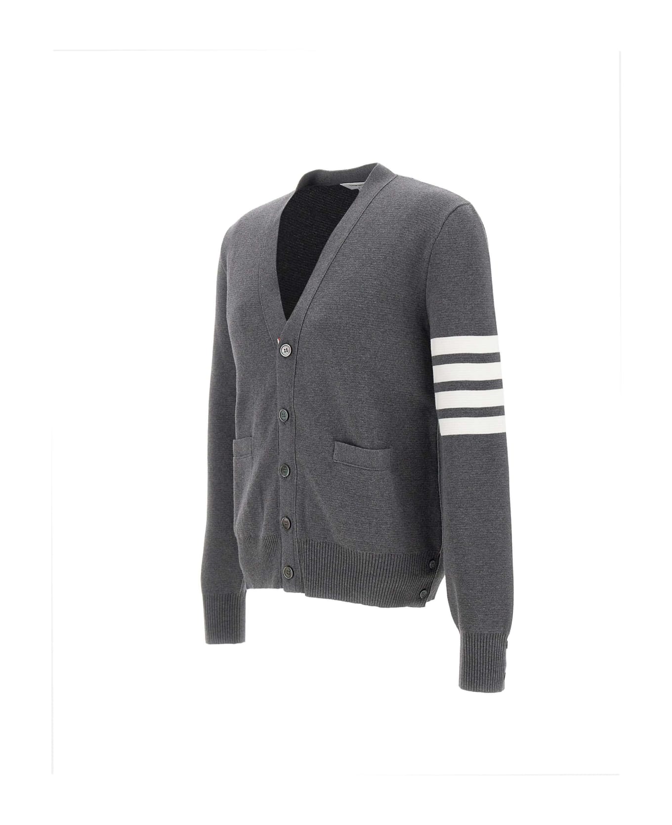 Thom Browne Cotton Cardigan - GREY