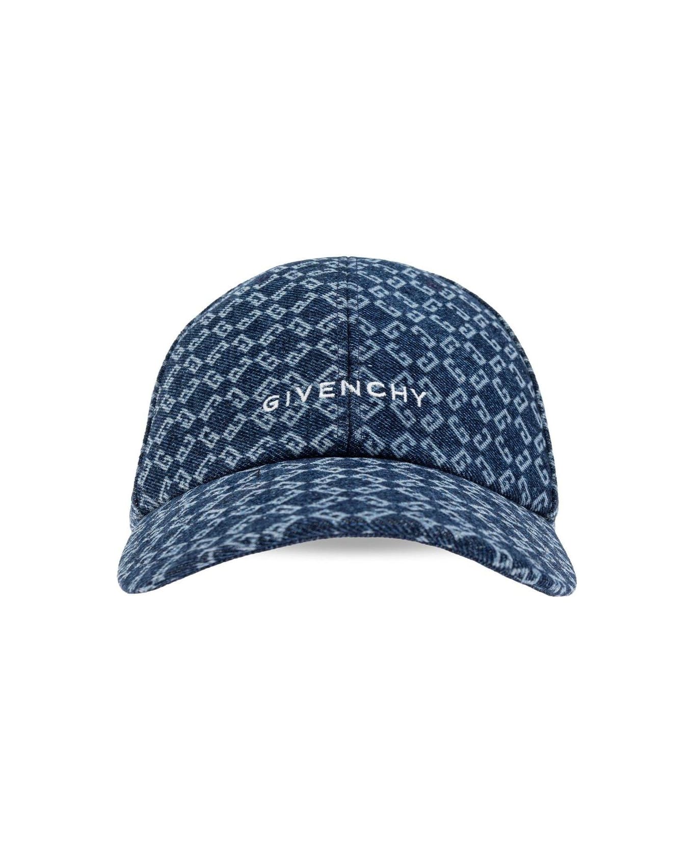 Givenchy Monogrammed Logo Embroidered Baseball Cap - DARK BLUE
