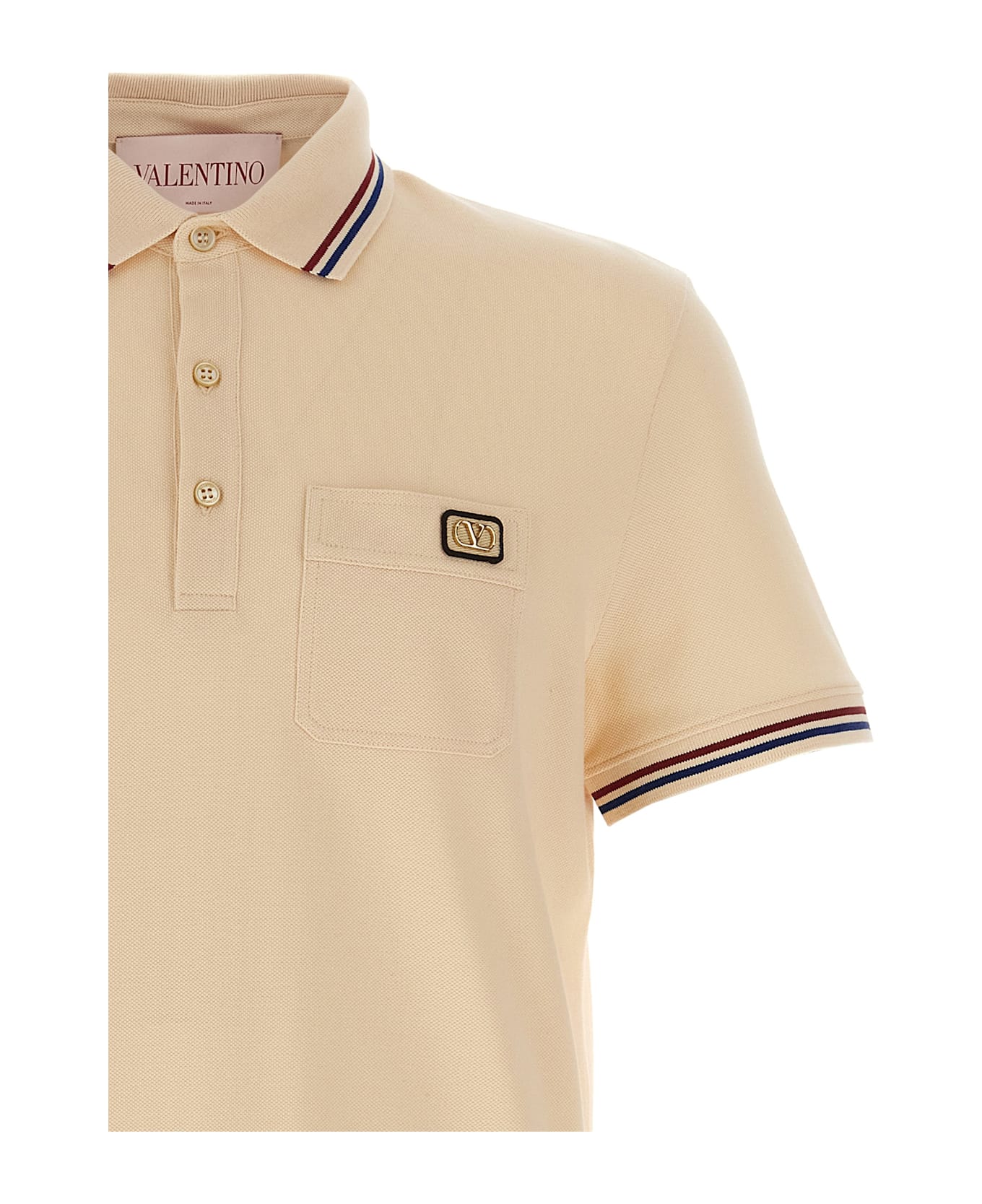 Valentino Garavani 'vlogo' Polo Shirt - Beige