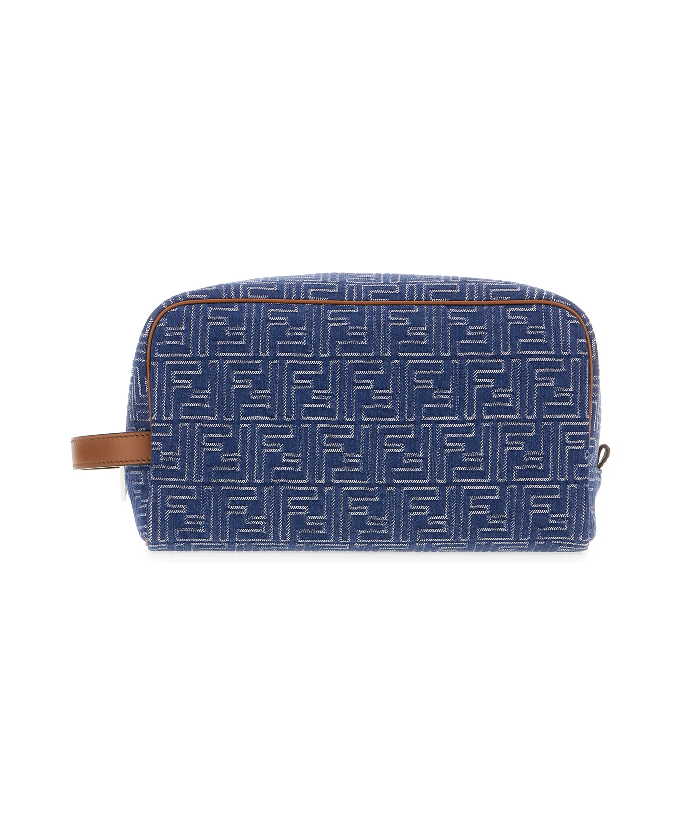 Fendi Embroidered Denim Beauty Case - BLU DENIM