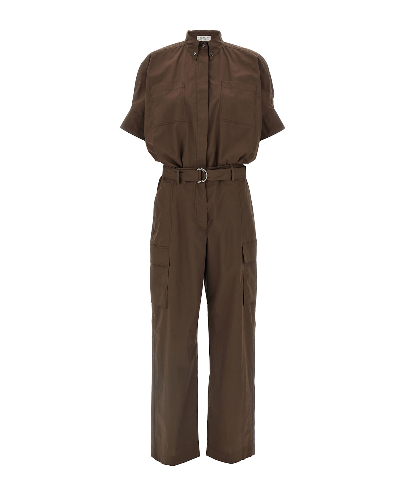 Brunello Cucinelli 'monile' Sleeve Suit - Brown