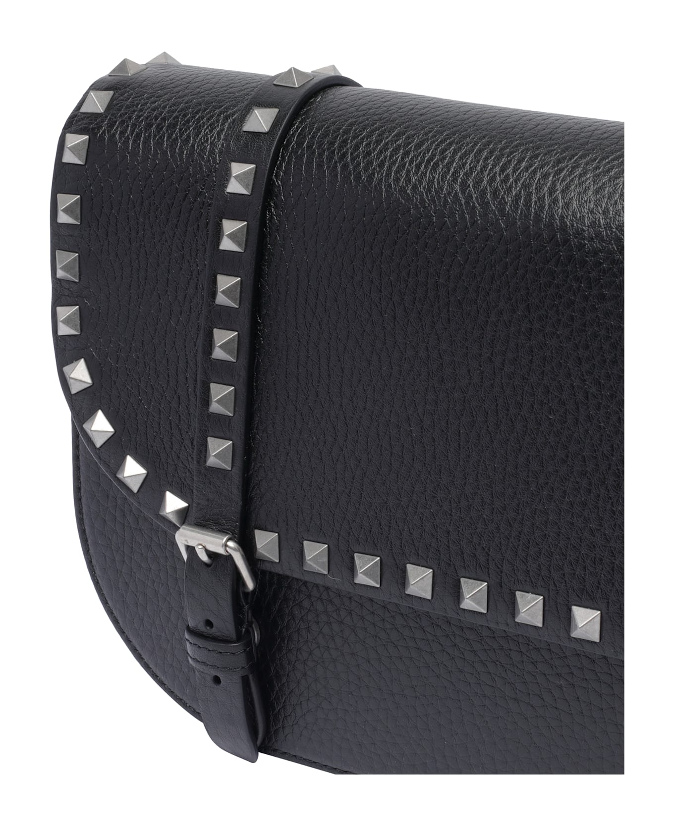 Valentino Garavani Large Rockstud Messenger Bag - Black