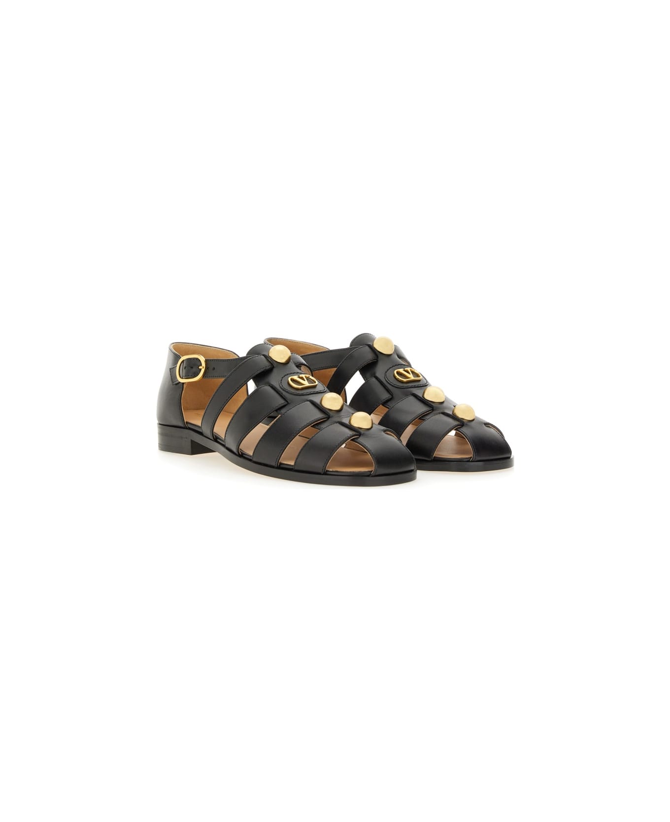 Valentino Garavani Sandal Fisherman "vlogo Signature" - BLACK