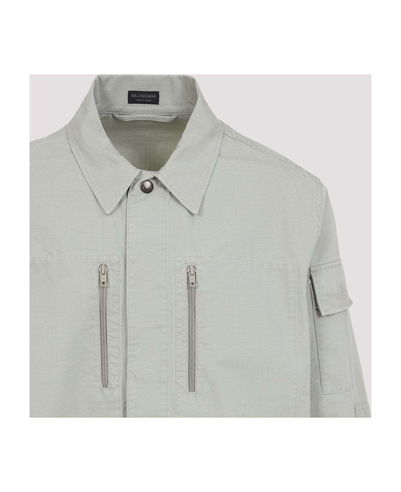 Balenciaga Long Sleeves Military Shirt - Military Beige