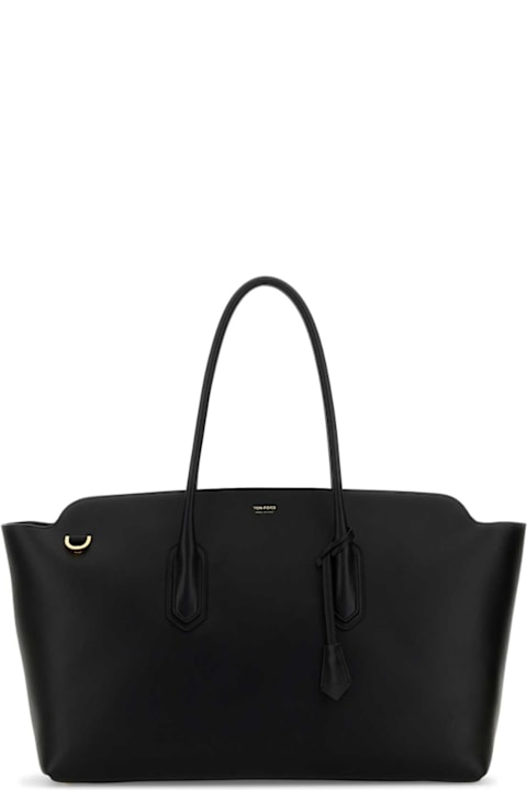 Tom Ford Bags for Men Tom Ford Black Leather Alexander East West Shopping Bag