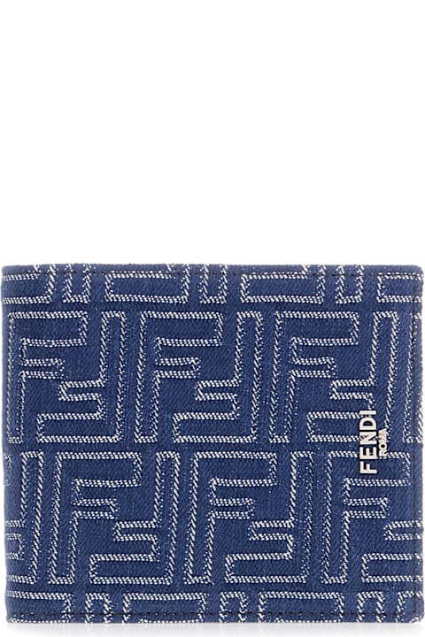 Fendi لـ Men Fendi Embroidered Fabric Wallet