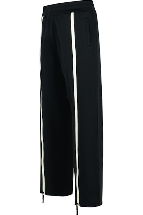 Palm Angels Clothing for Men Palm Angels Track' Black Polyester Blend Pants