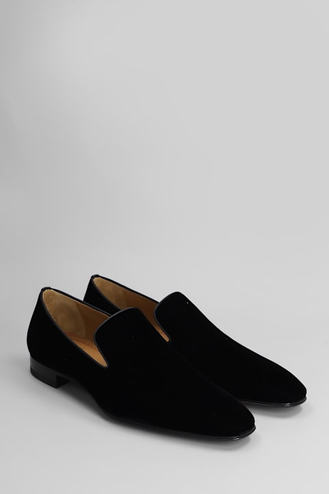 Loafers & Boat Shoes for Men Christian Louboutin Dandelion Loafers In Black Velvet