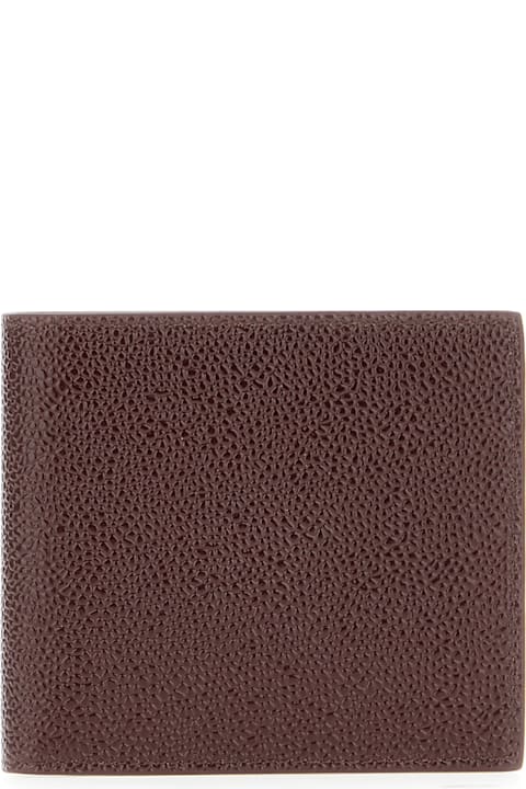 Thom Browne لـ Men Thom Browne Plum Leather Wallet