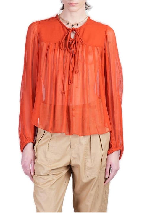 Isabel Marant الملابس لـ السيدات Isabel Marant Ametissa Tie Fastened Blouse
