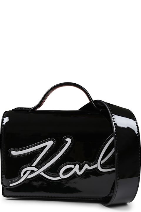 Karl Lagerfeld Kids Karl Lagerfeld Kids Black Bag For Girl With Logo