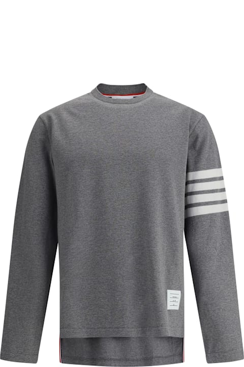 Thom Browne لـ Men Thom Browne Long Sleeve Jersey With Iconic Bands