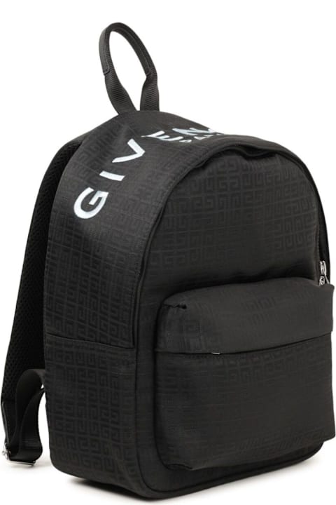 Givenchy إكسسورات وهدايا لـ أولاد Givenchy Black Backpack With Two Adjustable Shoulder Straps And Maxi Logo Lettering In Tech Fabric Boy