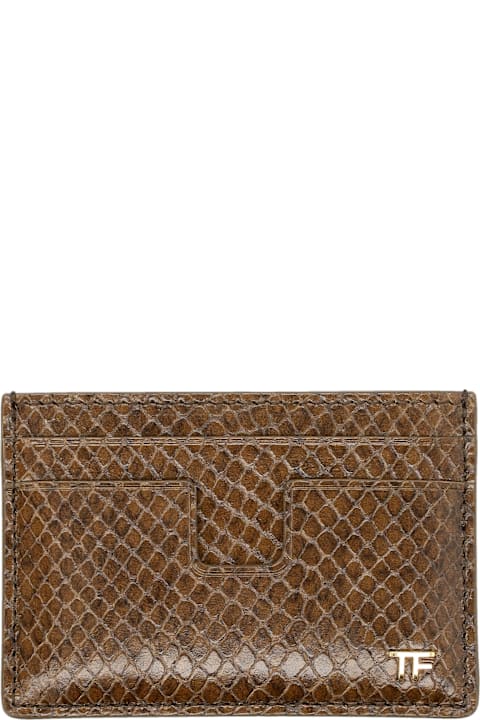 Tom Ford Accessories for Men Tom Ford Printed Python Cardholder