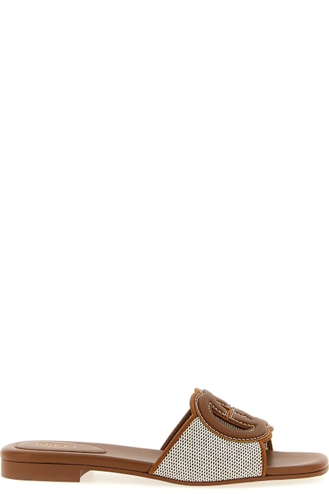 Gucci أحذية لـ السيدات Gucci 'incrocio Gg' Sandals