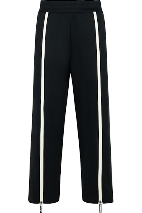 Palm Angels Clothing for Men Palm Angels Track' Black Polyester Blend Pants