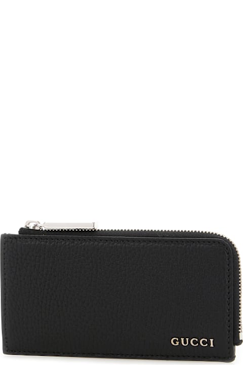 خصم على القسم الرجالي Gucci Black Leather Card Holder