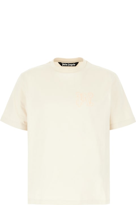 Best Of Streetwear for Men Palm Angels Ivory Cotton Oversize T-shirt