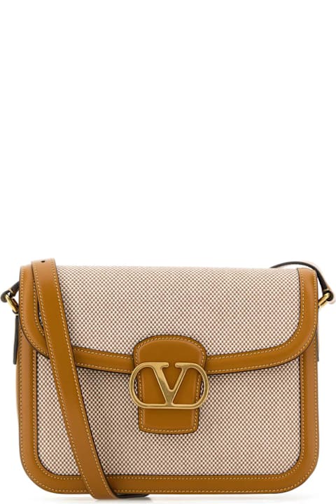 Valentino Garavani حقائب لـ القسم الرجالي Valentino Garavani Two-tone Canvas And Leather 9to5 Shoulder Bag