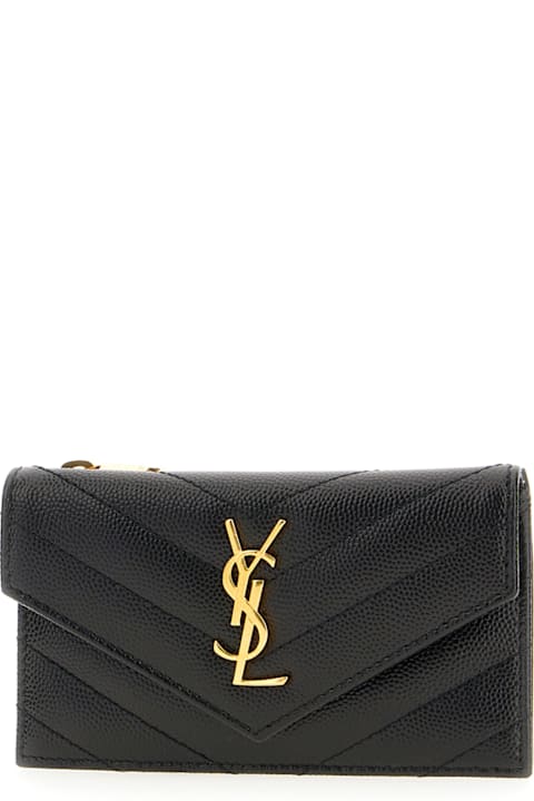 Saint Laurent إكسسوارات لـ السيدات Saint Laurent Black Leather Card Holder