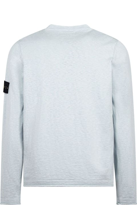 Stone Island لـ Men Stone Island Logo Patch Crewneck Sweatshirt