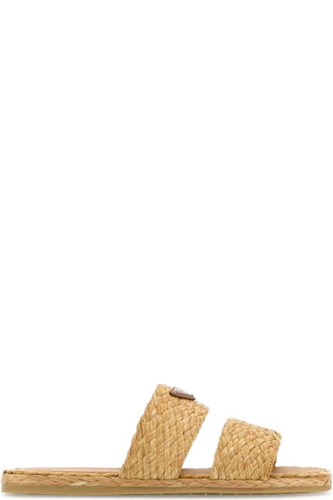 Prada خصم على Men Prada Raffia Slippers