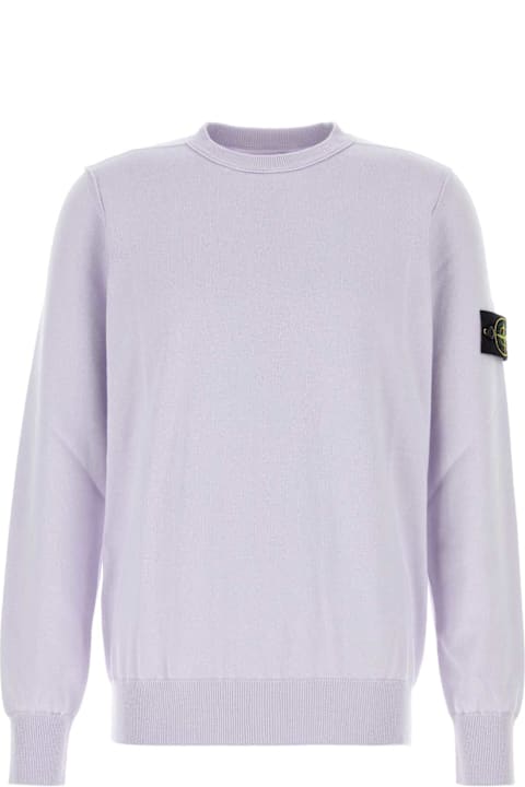 Stone Island for Men Stone Island Lilac Cotton Sweater